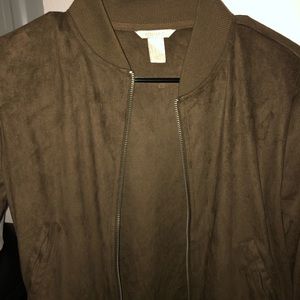 Suede Bomber Jacket